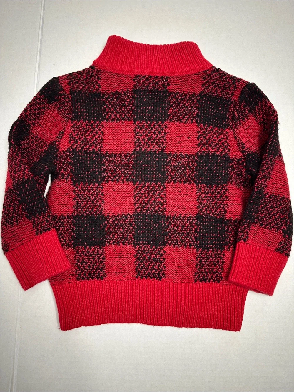 Ralph Lauren Pullover Sweater Baby 18 months Red Buffalo Plaid Wool Blend Xmas